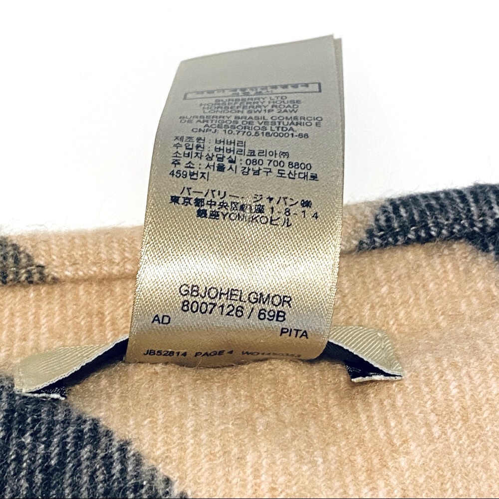 BURBERRY HALF MEGA CASHMERE BANDANA SCARF / WRAP - Picture 10 of 10